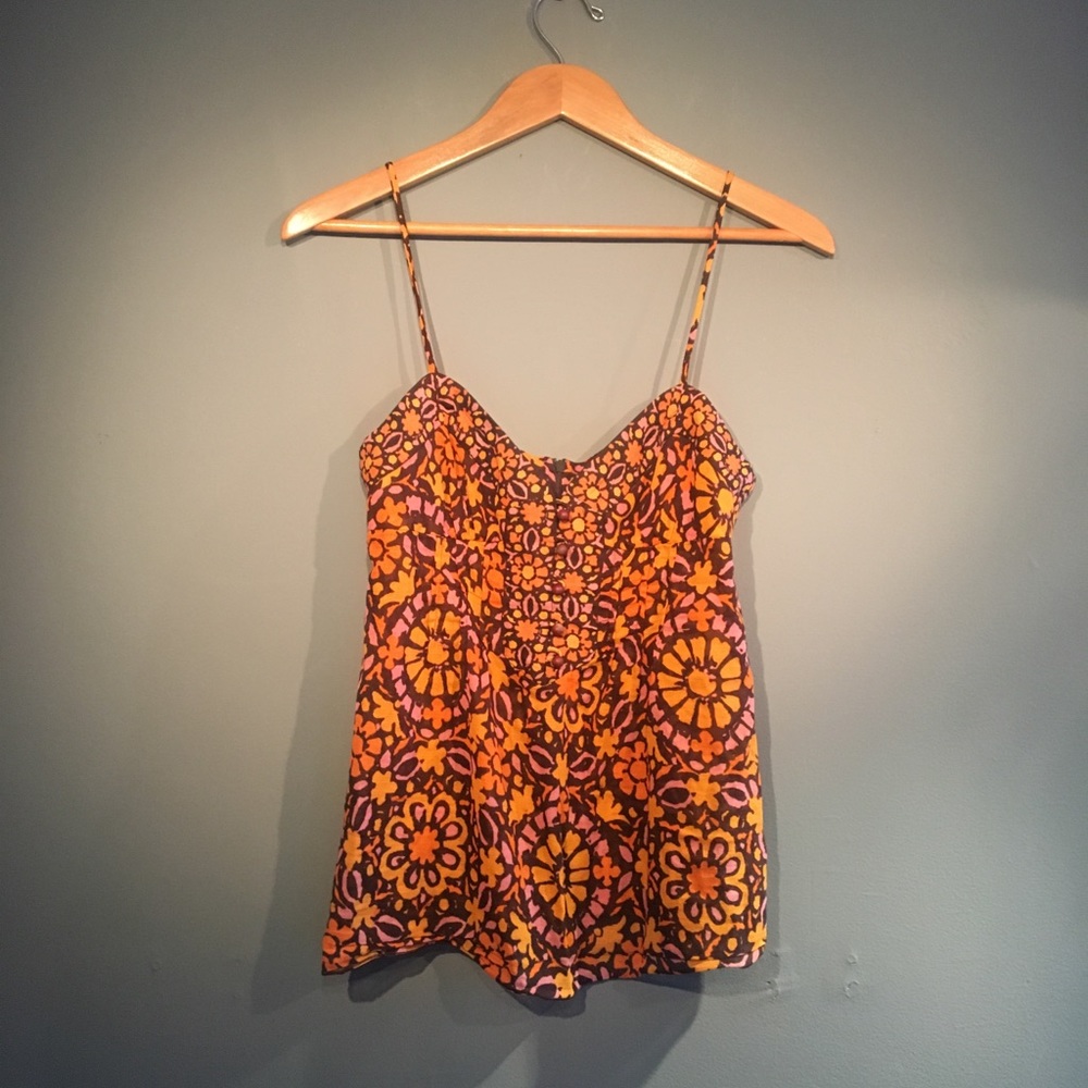 Trina Turk Los Angeles Floral Flowy Boho Top
